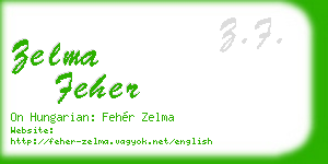 zelma feher business card